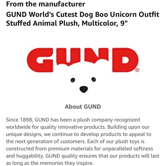GUND®️WORLD’S CUTEST DOG BOO UNICORN OUTFIT PLUSH - Picture 9 of 9